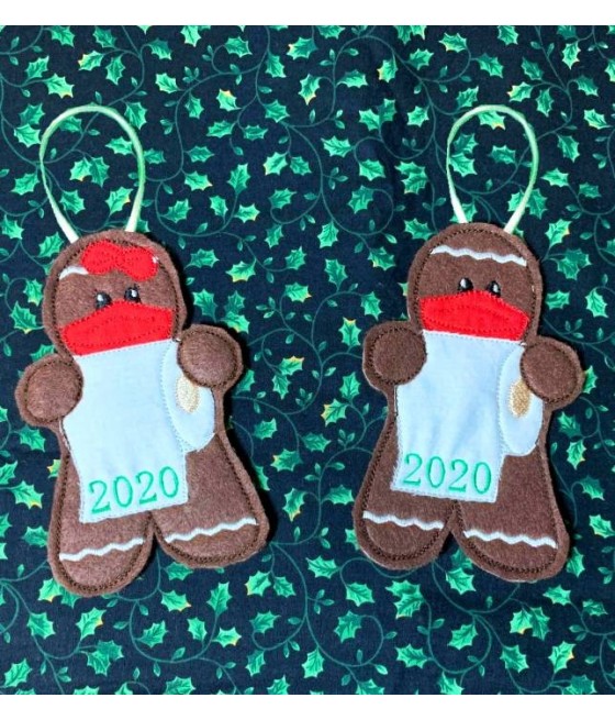 In Hoop Gingerbread Ornaments Holding Toilet Paper