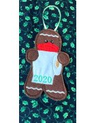 In Hoop Gingerbread Ornament Boy Holding Toilet Paper