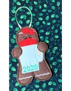 In Hoop Gingerbread Ornament Girl Holding Toilet Paper