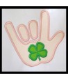 Applique Hand with Shamrock