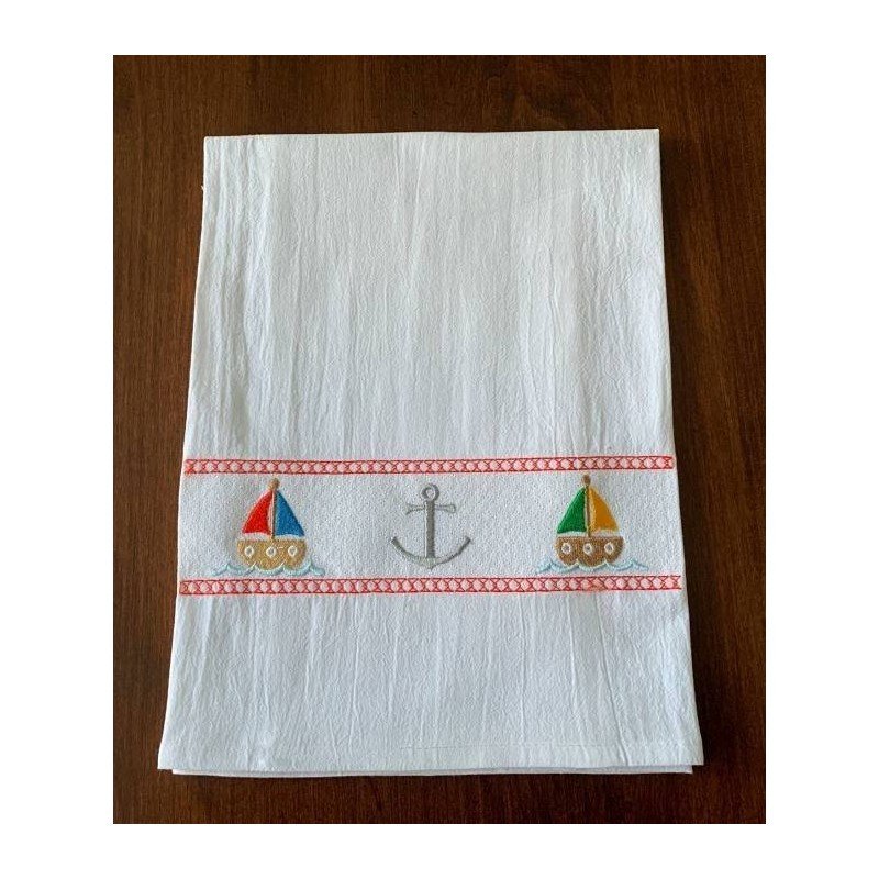 Faux Smocking Sailboats