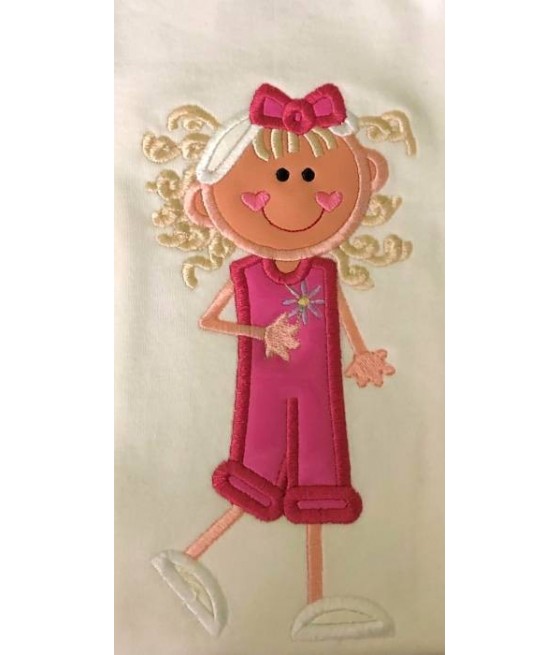 NNKids Applique Girl with Flower
