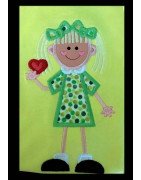 NNKids Applique Girl with Heart