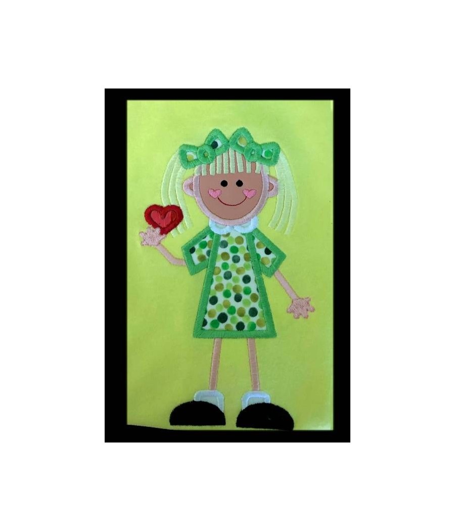 NNKids Applique Girl with Heart