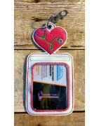 In Hoop Badge Holder Nurse Heart