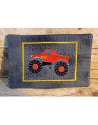 In Hoop Monster Truck Mug Rug