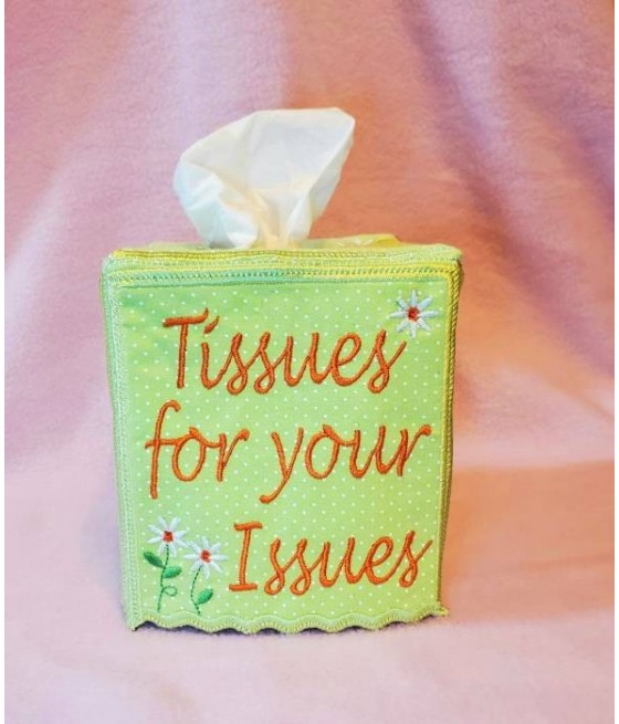In Hoop Tissue Box Cover Tissue Issue
