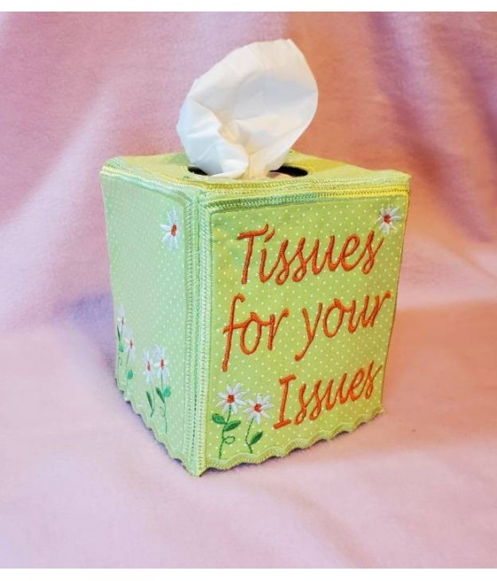 In Hoop Tissue Box Cover Tissue Issue