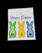 Three Applique Fringe Tail Bunnies 