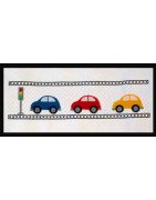 Faux Smocking Colorful Cars