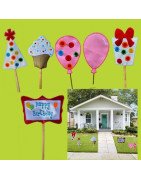 In Hoop Birthday Yard Stakes