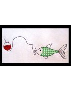 Line Art Bobber and Fish
