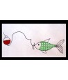 Line Art Bobber and Fish