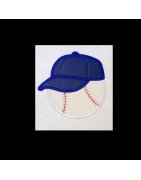 Baseball With Hat Applique