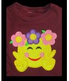 Applique Smiley Face with Flowers