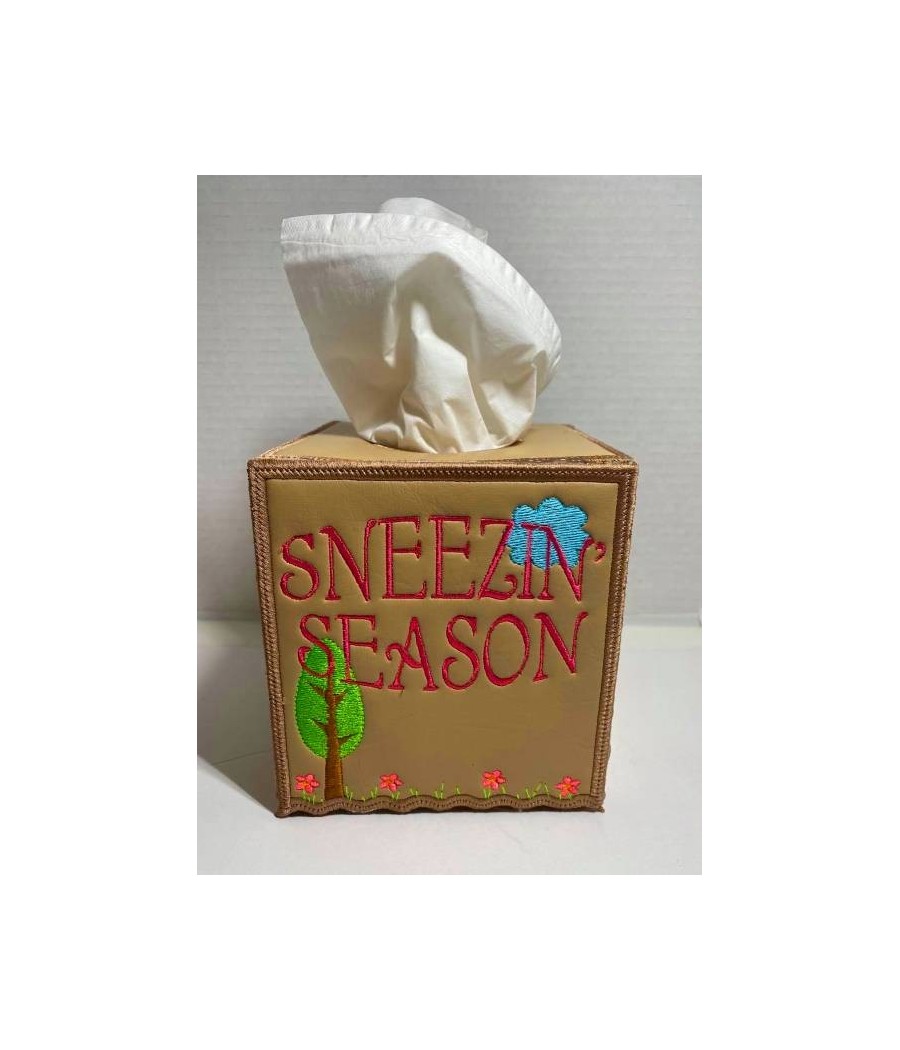In Hoop Tissue Box Cover Sneezin Season