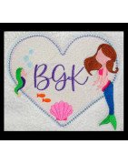 Monogram Frame Mermaid