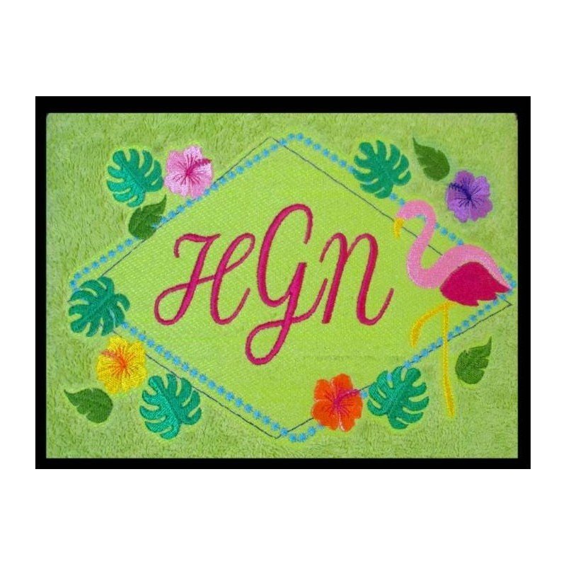 Monogram Frame Flamingo