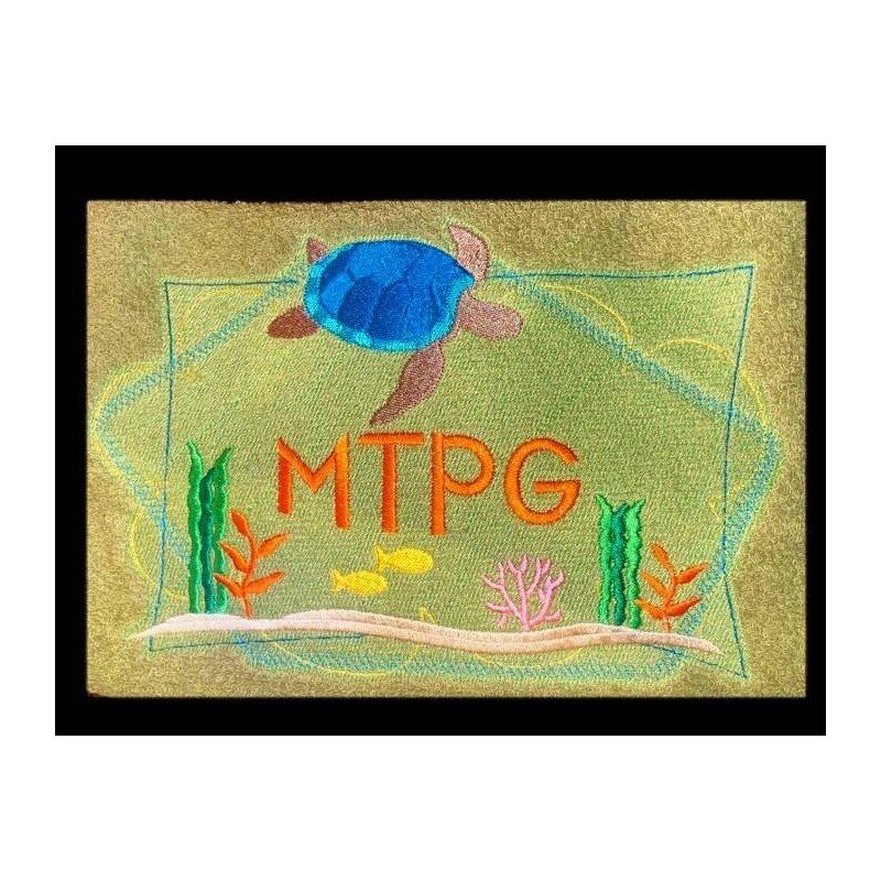 Monogram Frame Sea Turtle
