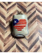 In Hoop Hand Sanitizer Holder Red White Blue Heart