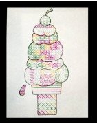 Mandala Soft Serve Ice Cream Cone