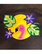 Flamingo Head Applique