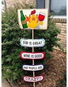 In Hoop Wine Is Good Yard Sign