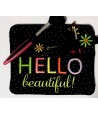 In Hoop Vinyl Hello Beautiful Zipper Bag