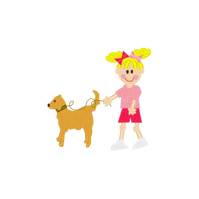 stick-girl-with-dog