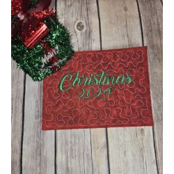 In Hoop Christmas Mug Rug