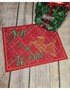 In Hoop Joy to the World Mug Rug
