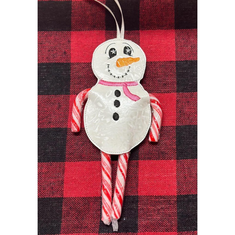 In Hoop Snowman Ornament