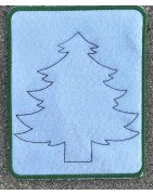In Hoop Christmas Tree Coloring Page