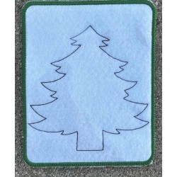 In Hoop Christmas Tree Coloring Page