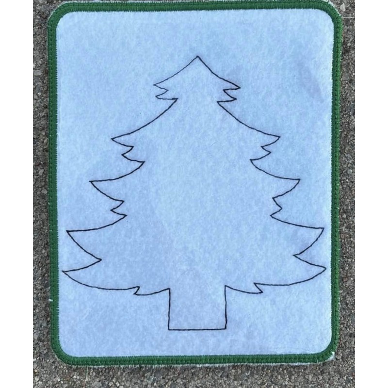 In Hoop Christmas Tree Coloring Page