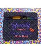 In Hoop Beauty Comes From Within Fully Lined Zipper Bag