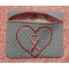 In Hoop Cancer Heart Fully Lined Zipper Bag