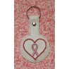 In Hoop Key Fob Cancer Heart