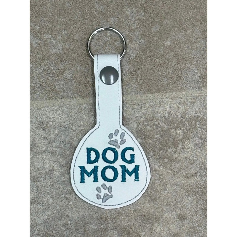 In Hoop Key Fob Dog Mom