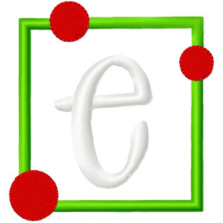 Specialty Applique Square with Dots Font