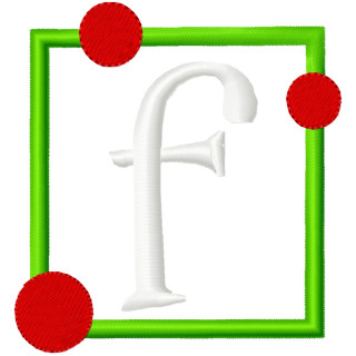 Specialty Applique Square with Dots Font