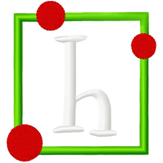 Specialty Applique Square with Dots Font