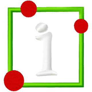 Specialty Applique Square with Dots Font