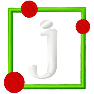 Specialty Applique Square with Dots Font