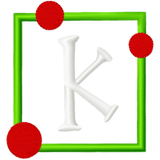 Specialty Applique Square with Dots Font