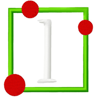 Specialty Applique Square with Dots Font