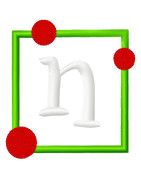 Specialty Applique Square with Dots Font