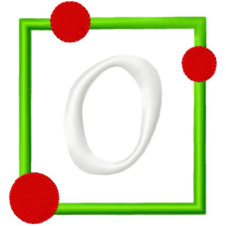 Specialty Applique Square with Dots Font