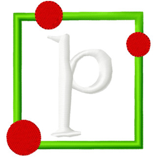 Specialty Applique Square with Dots Font