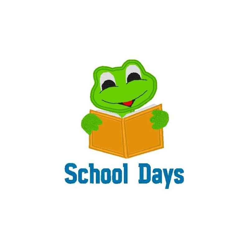 school-frog-boy-reading-mega-hoop-design